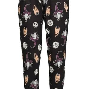 Womens Black Halloween Pajamas Pants - Nightmare Before Christmas